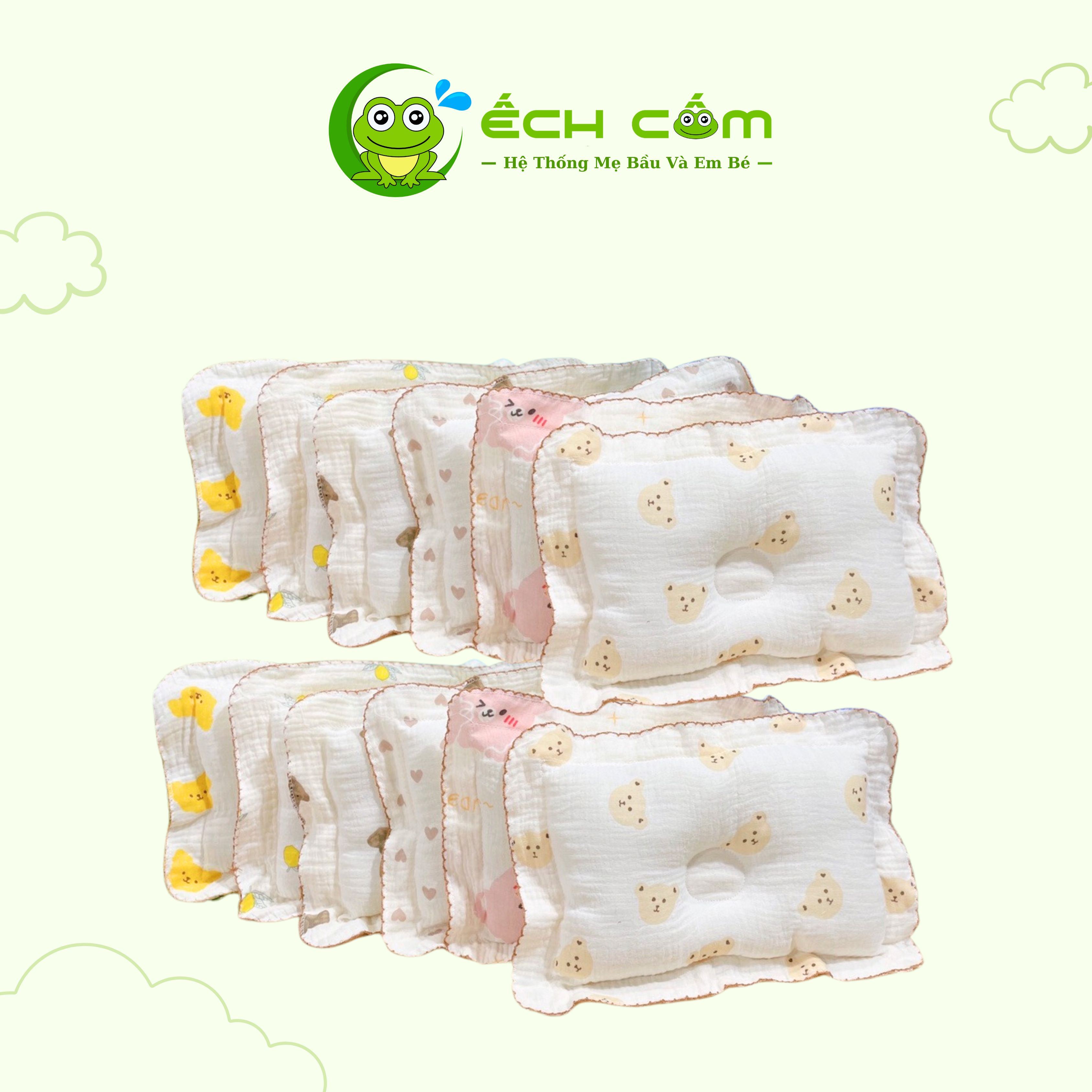 Gối  Xô Muslin  Sơ Sinh KIMMI