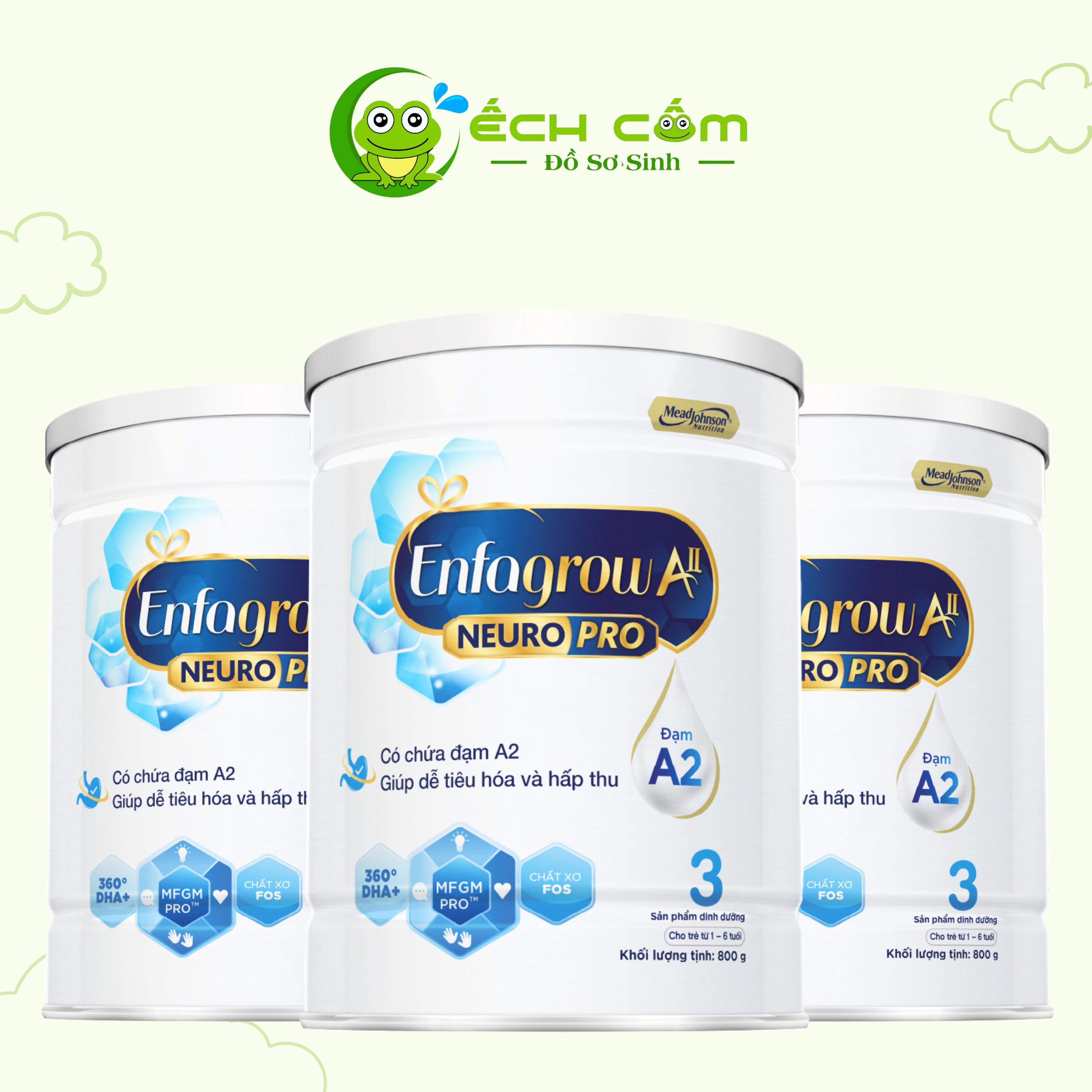 EG3800O - SPDD ENFAGROW AII NEUROPRO 3 CHO TRẺ TỪ 1-6 TUỔI 800G