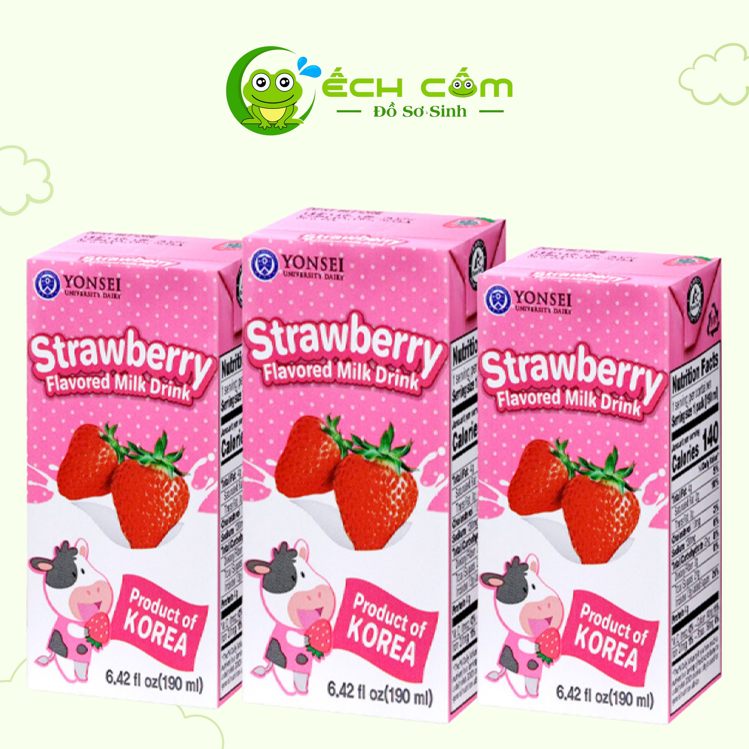 Sữa Tươi YONSEL190 ml Vị Dâu