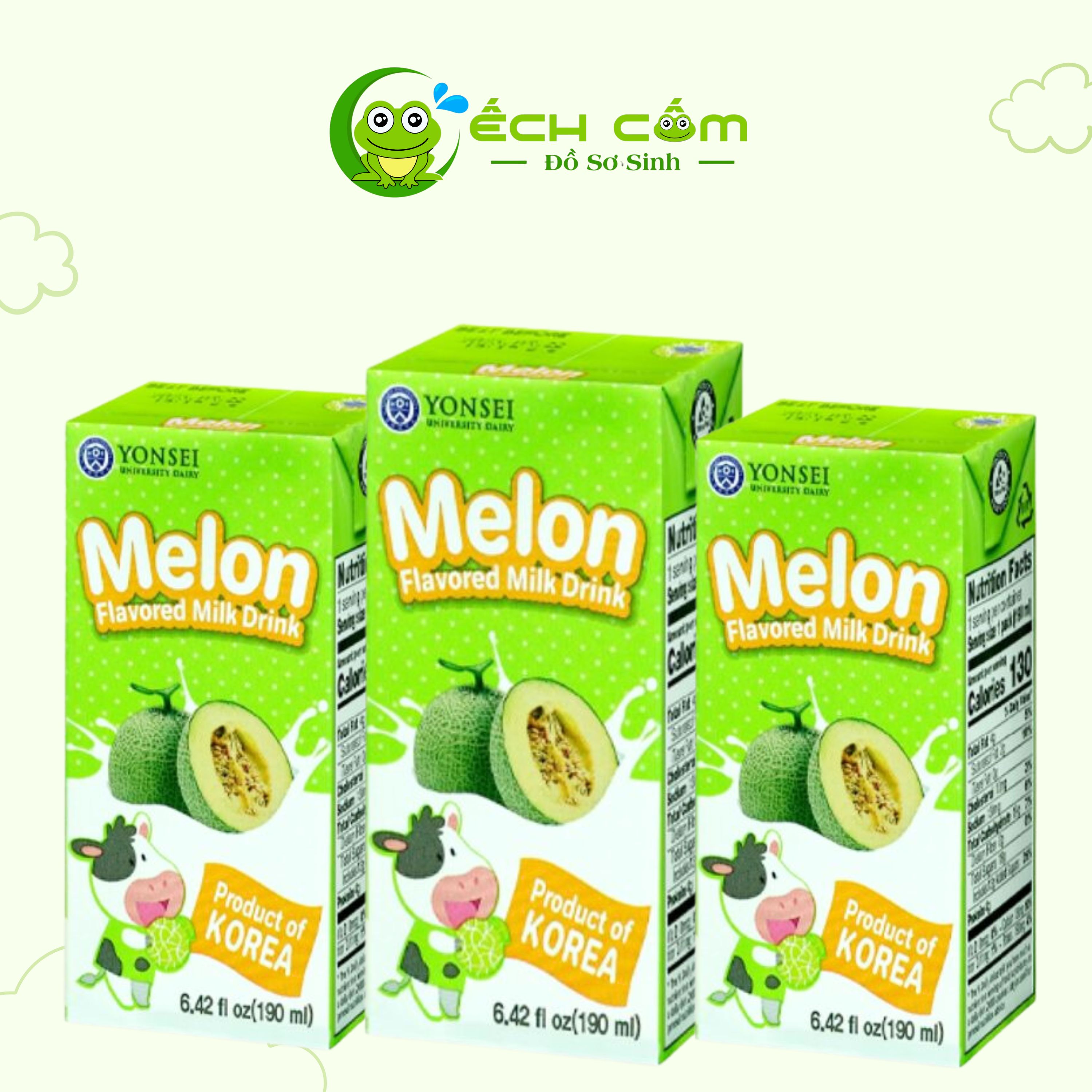 Sữa Tươi YONSEL 190 ml Vị  Dưa  Lưới