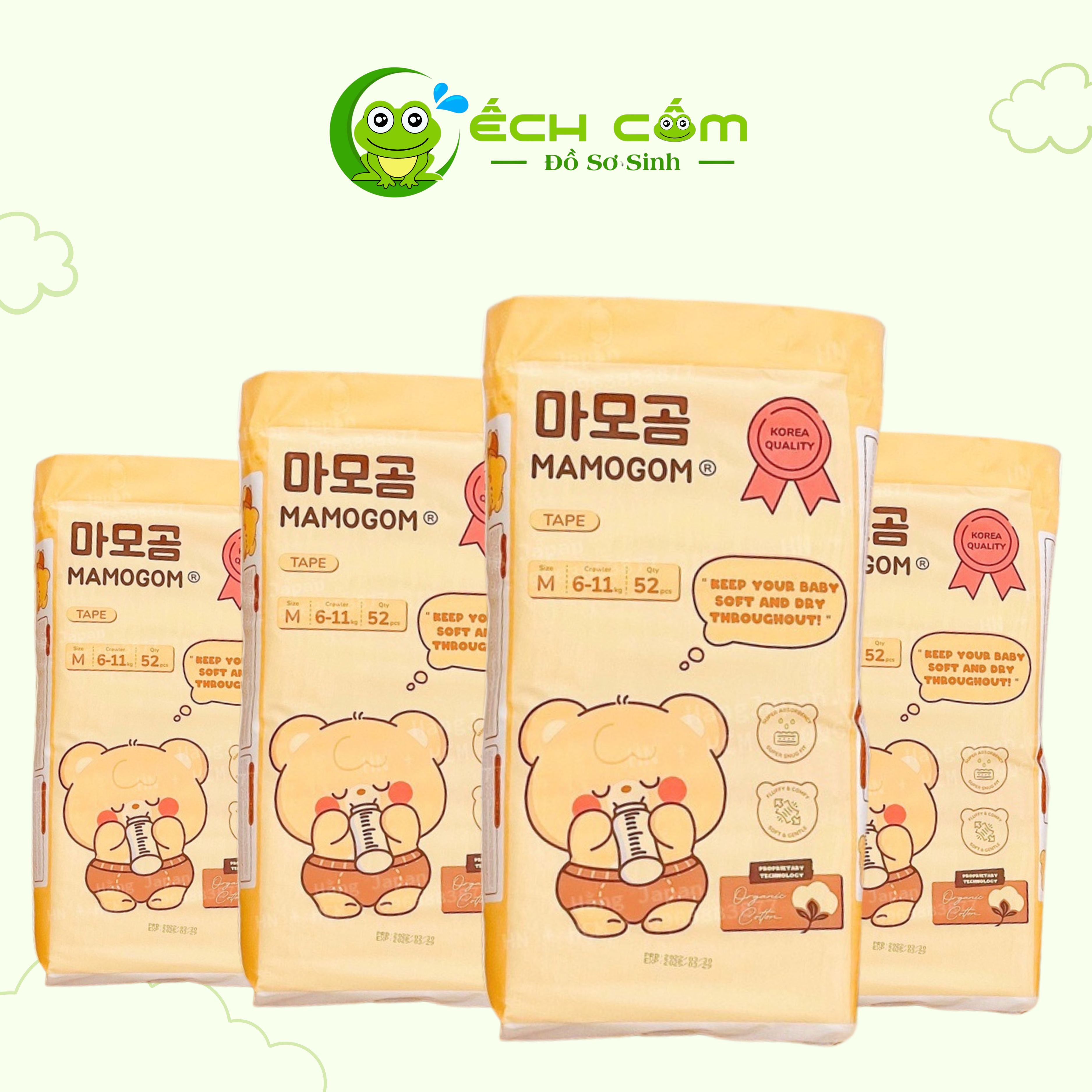 Bỉm Mamogom size M 52dán