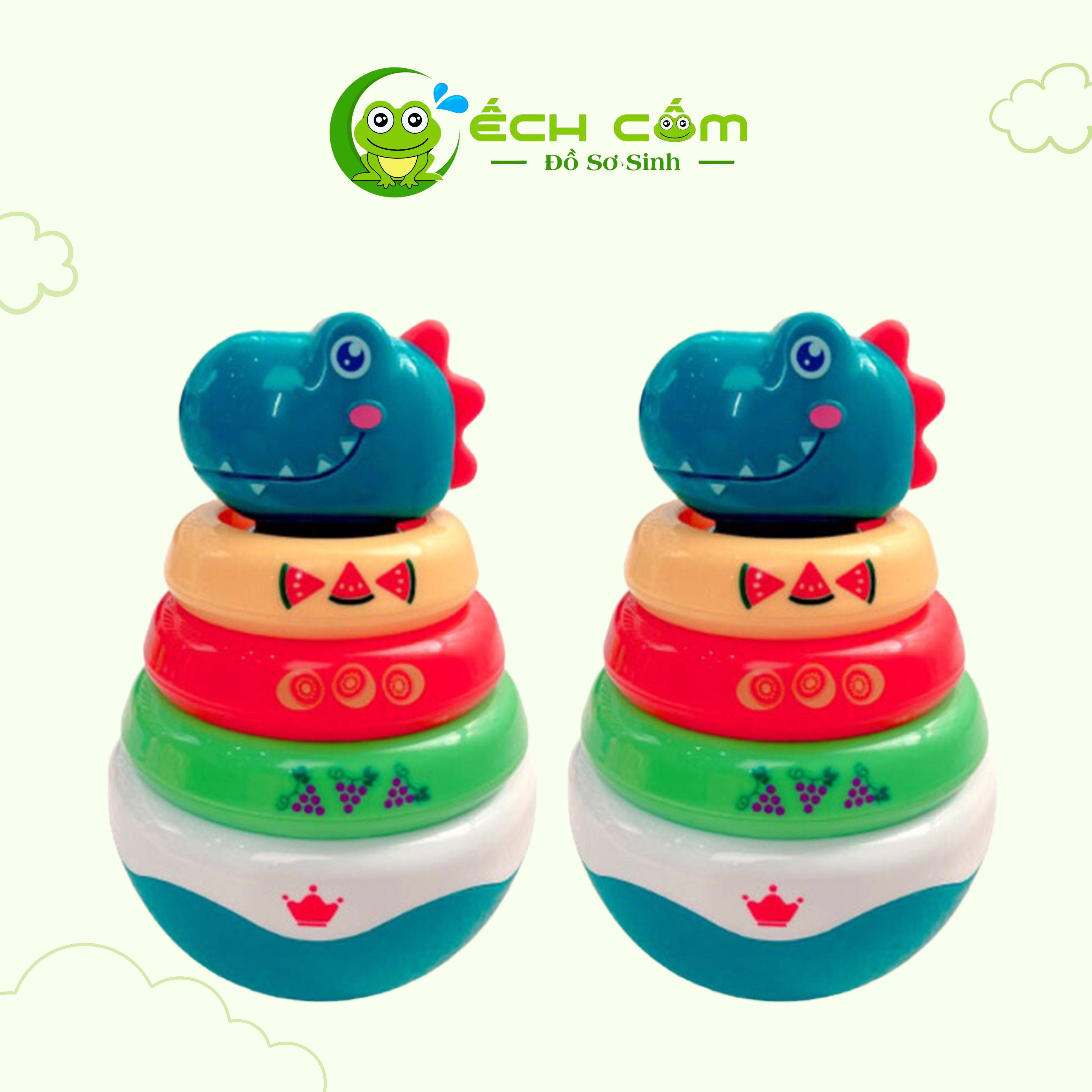 Lật Đật Kết  Hợp Vòng Xúc xắc  Xếp Chồng  Toyshouse  HE0298