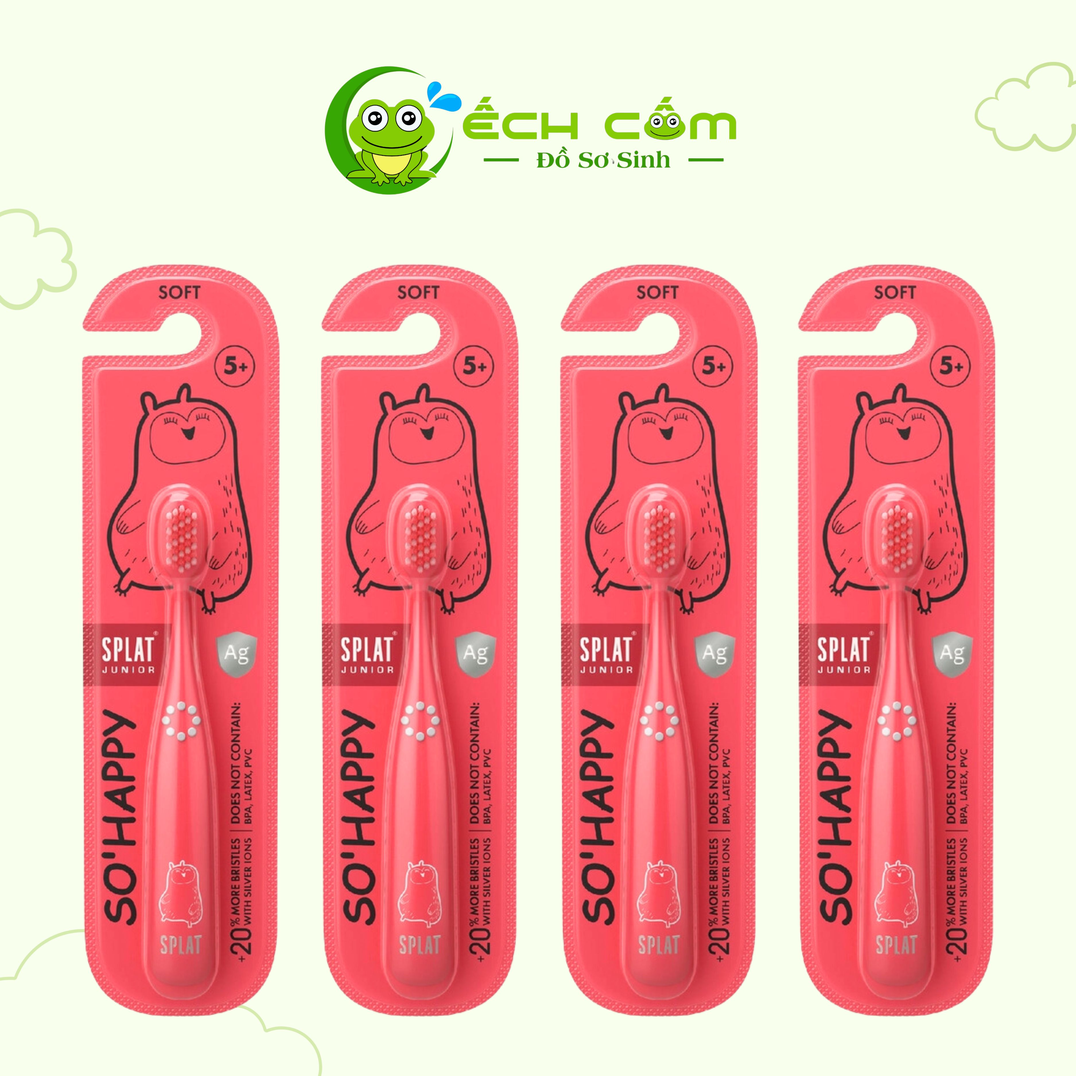 Bàn Chải Đánh Răng  Cho Trẻ Em Cao Cấp  SPLAT - Màu Đỏ