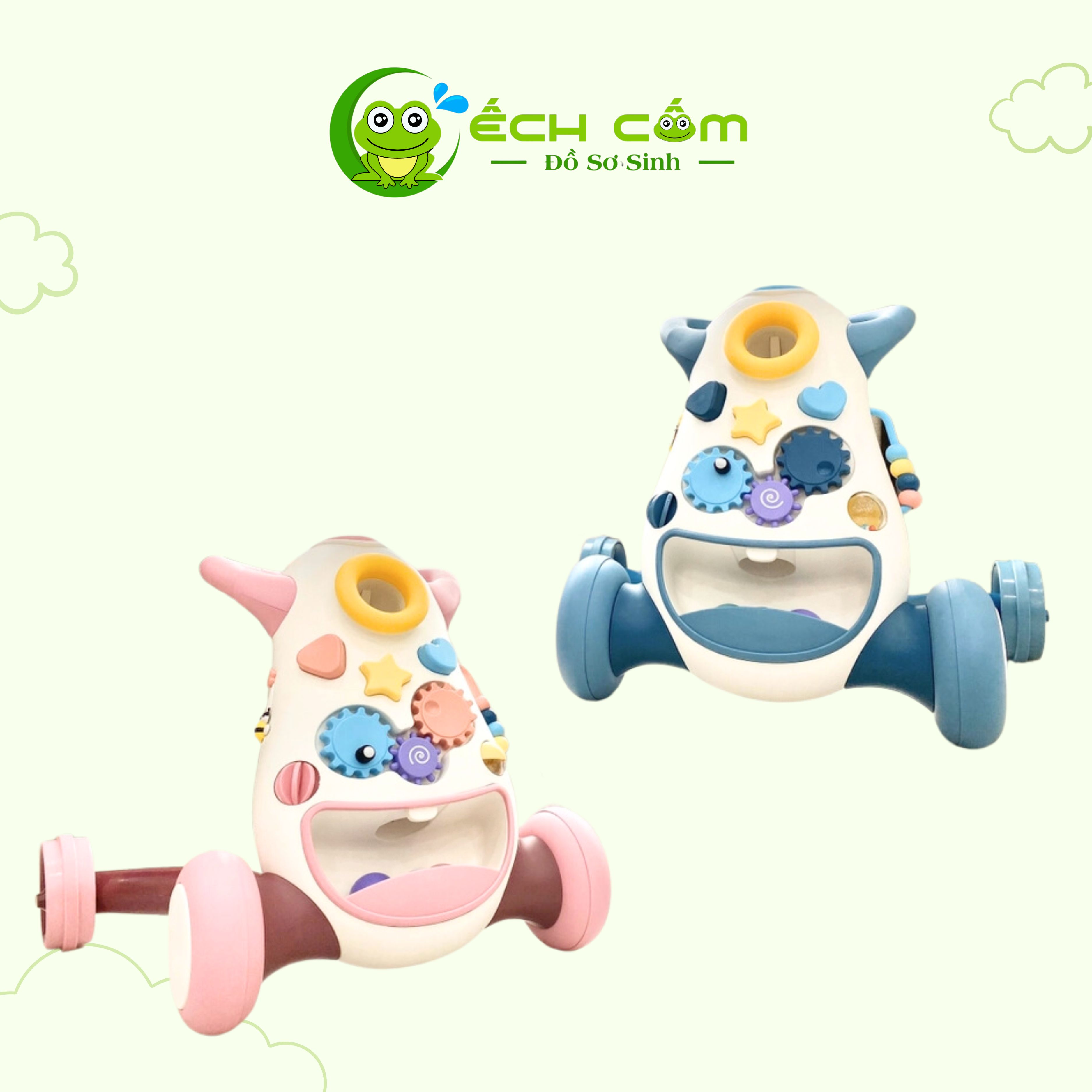 Xe Tập Đi Cao  cấp Baby Walker   Hola (Xanh _ Hồng )