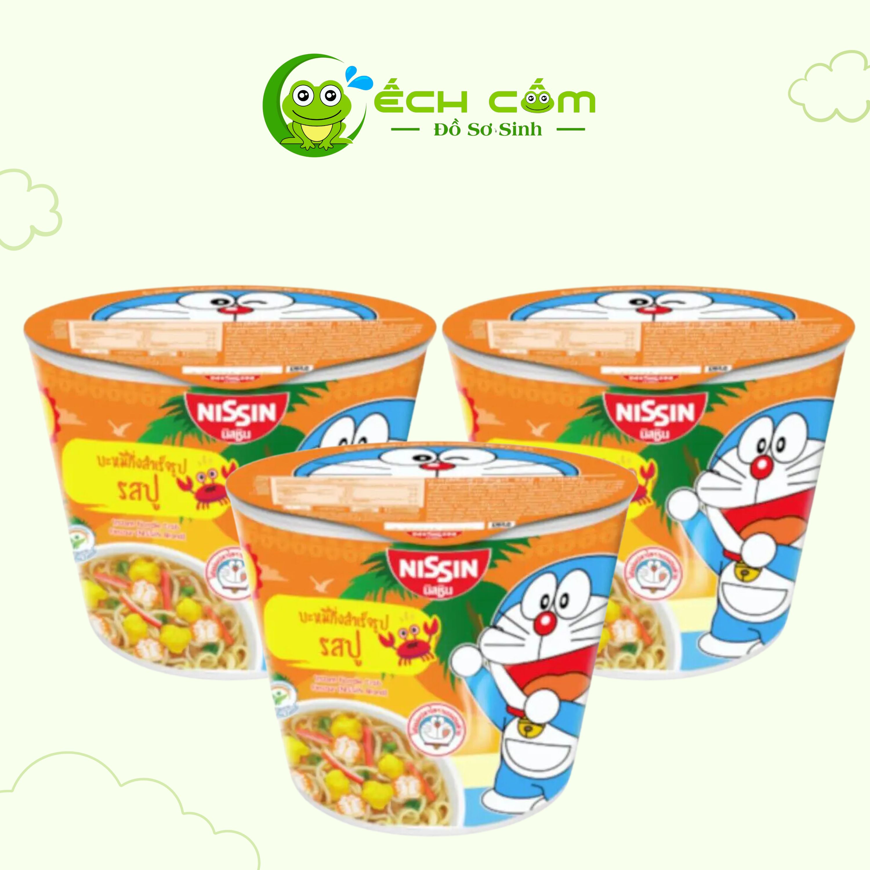 Mì Ly Doremon NISSIN 40g Vị  hải sản
