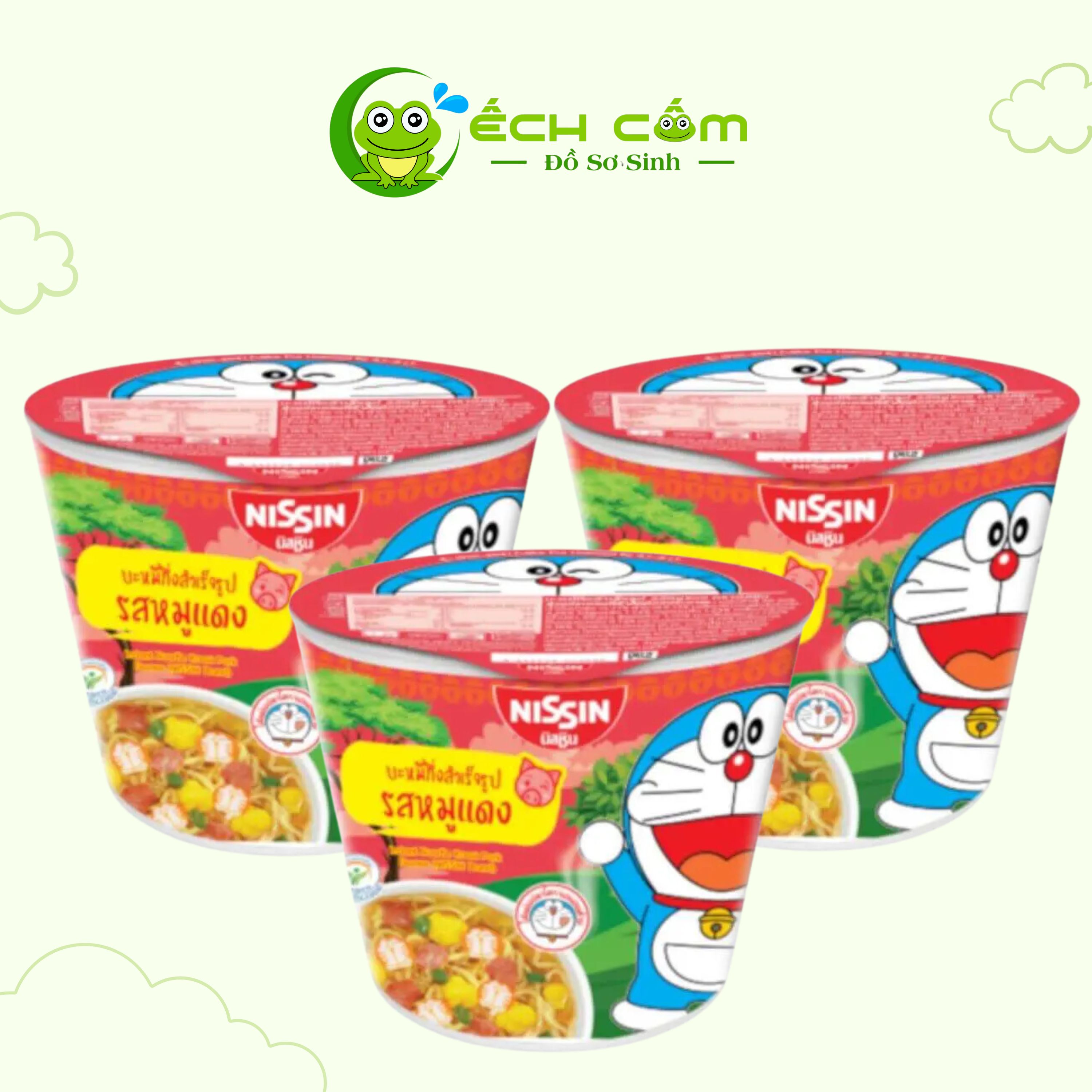 Mì Ly Doremon  NISSIN 40g Vị Thịt Heo