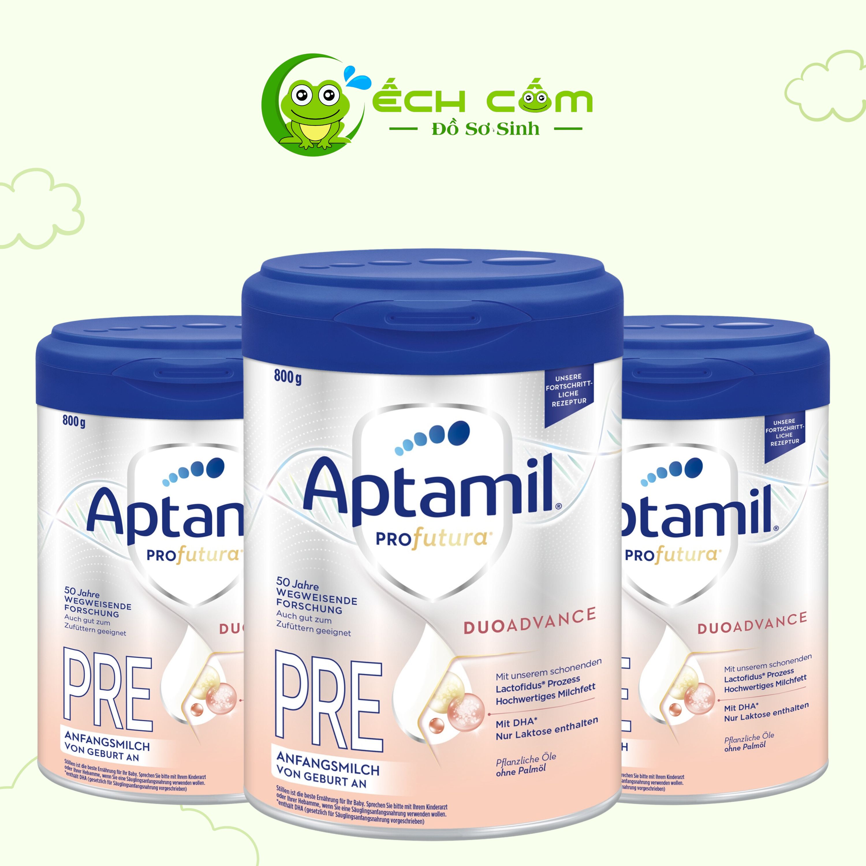 Sản phẩm dinh dưỡng công thức cho trẻ sơ sinh Aptamil Profutura DUO ADVANCE Pre Anfangsmilch Von Geburt An khối lượng tịnh 800g