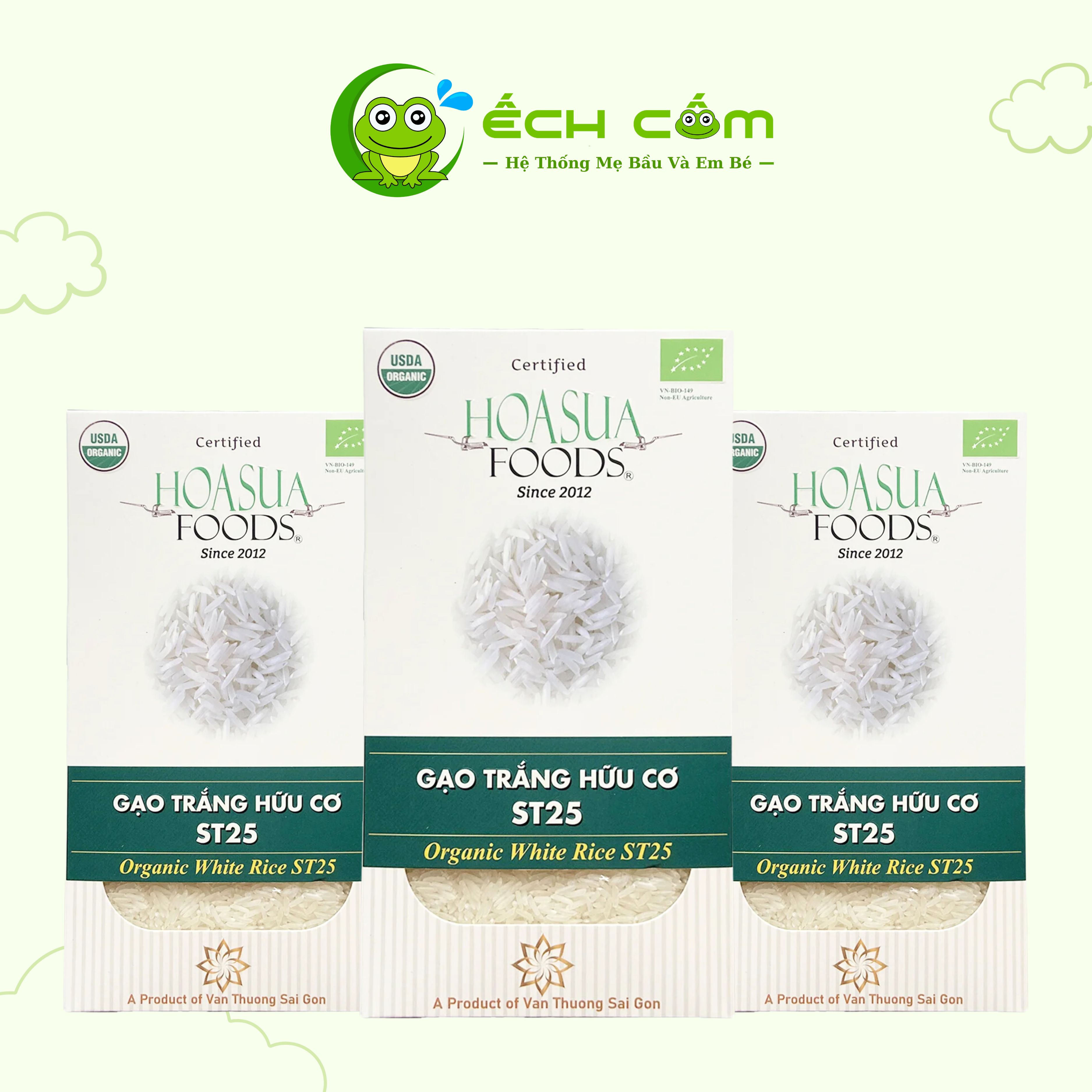 Gạo Trắng Hữu Cơ ST25 Hoa Sữa  1kg