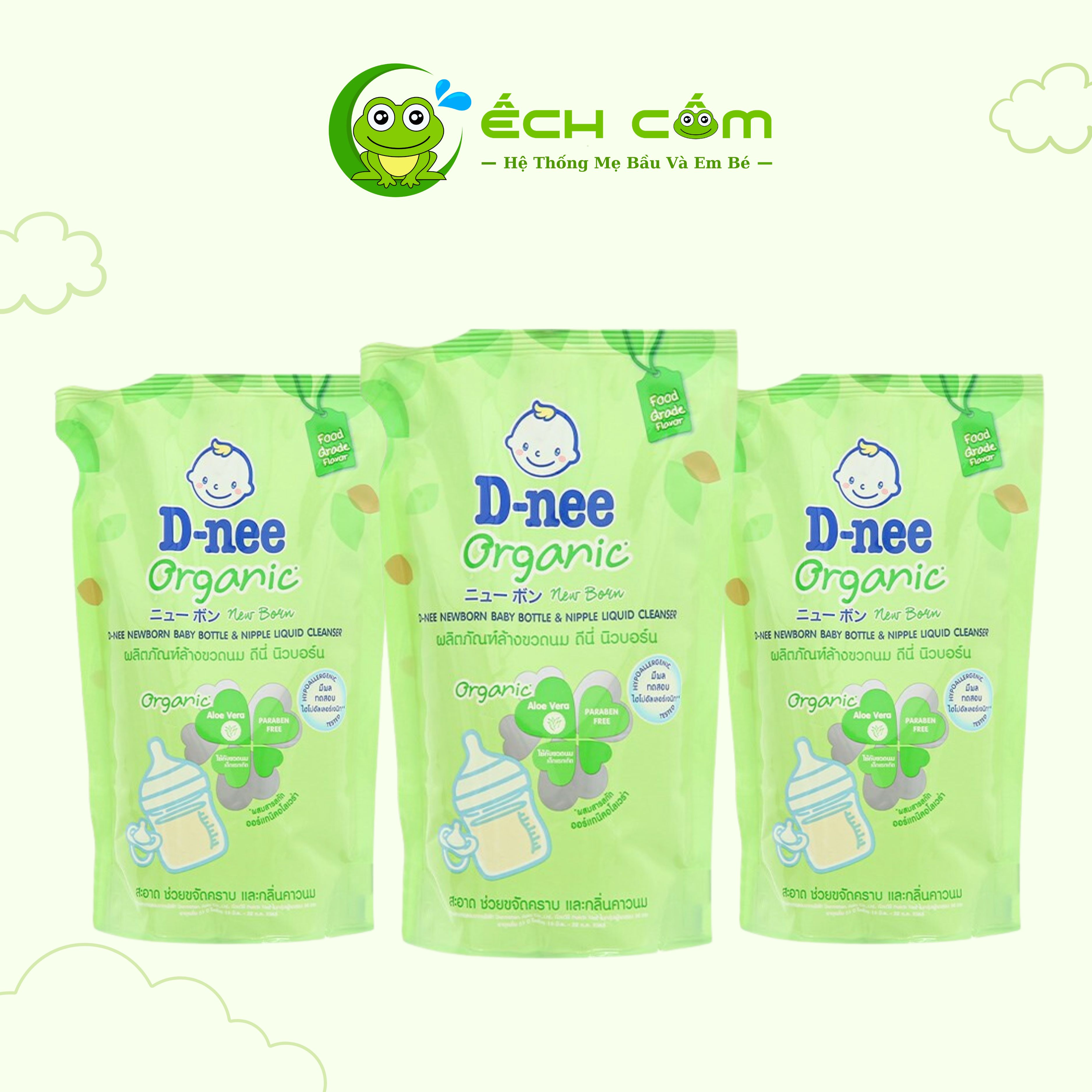 Nước rửa bình sữa D-nee Organic 550ml