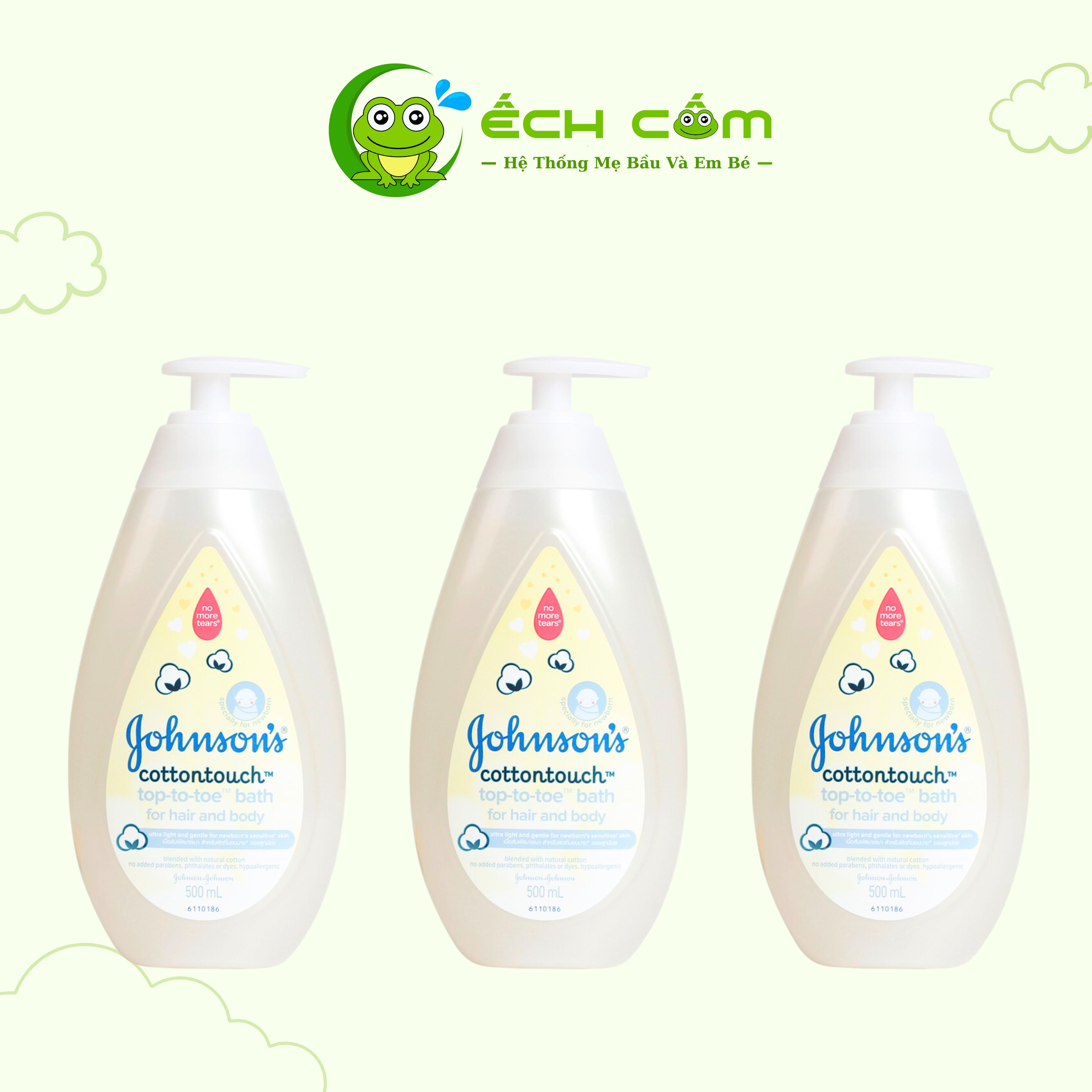 Tắm Gội JOHNSONS 500ml Cottontouch