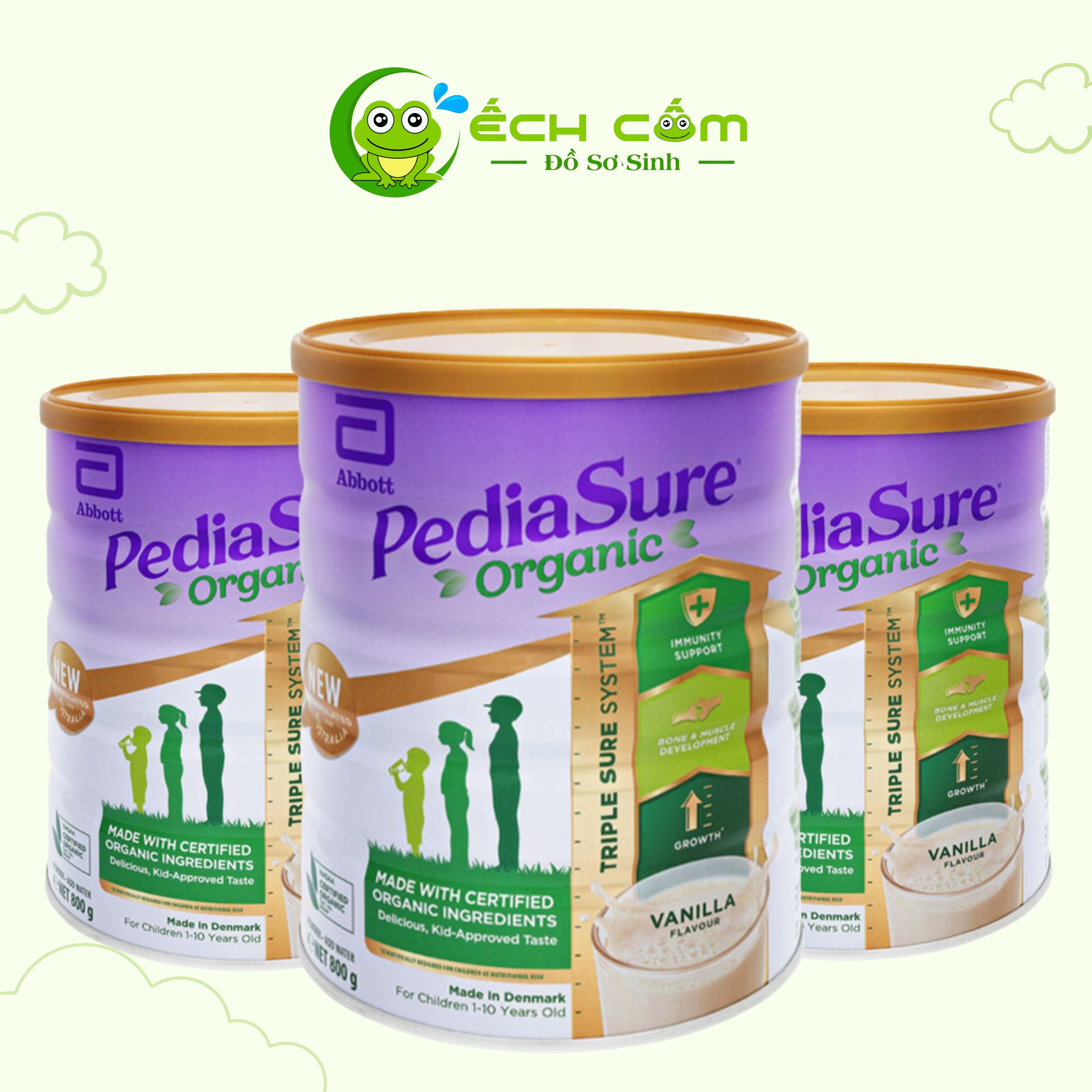 Sữa Pediasure Úc Organic  Vị  vani  800 g