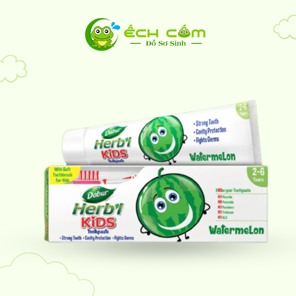 Kem đánh răng trẻ em Dabur Herb'l vị Dưa Hấu 50gm