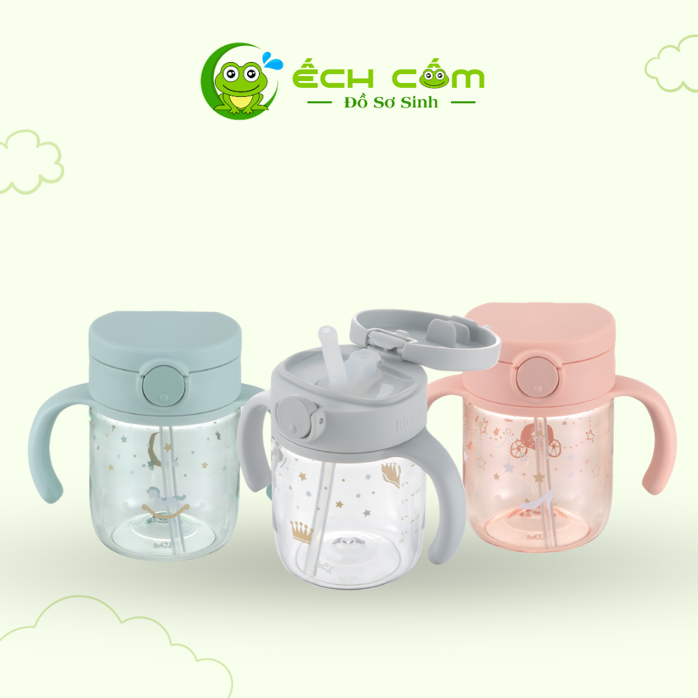 Bình Ống Hút Axstars Richell  Màu  ghi  20450