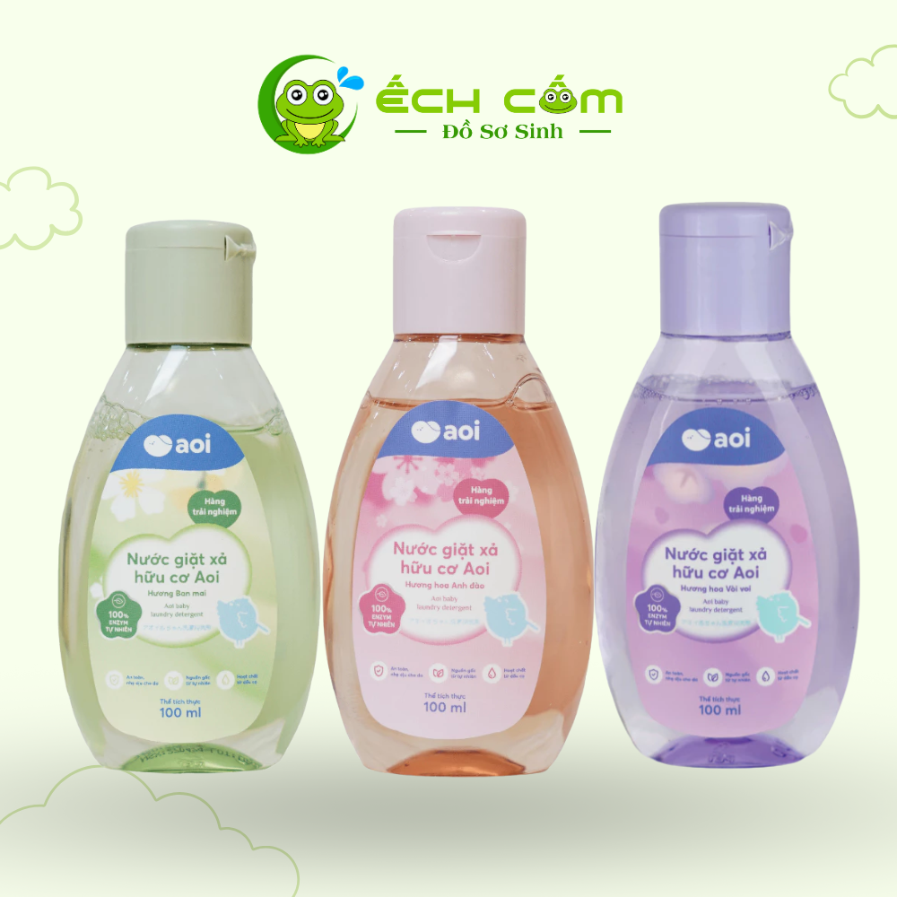 Nước Giặt xả Hữu Cơ Aoi 100 ml  Hương Hoa Vòi Voi