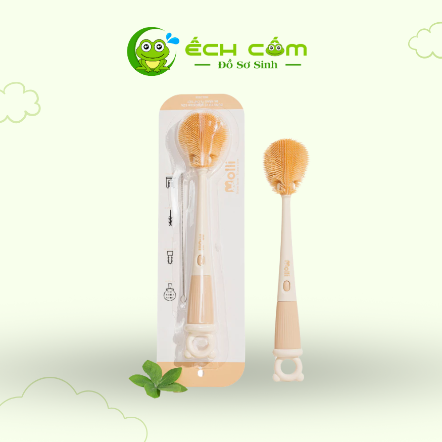 Bộ Cọ Rửa Bình Sữa Silicon  Molli 4 CT  Mol3008