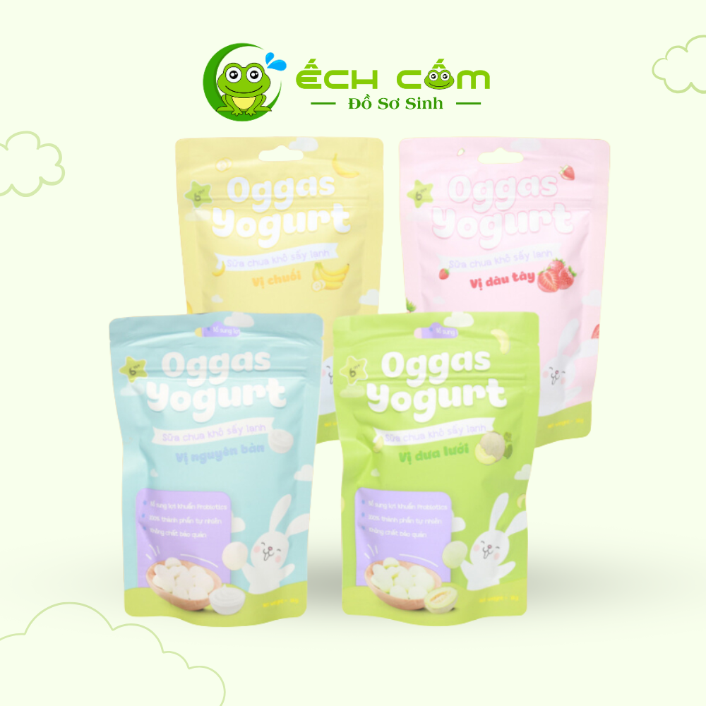 Sữa Chua  Khô sấy lạnh Oggas Yougurt Vị Dưa Lưới 18g