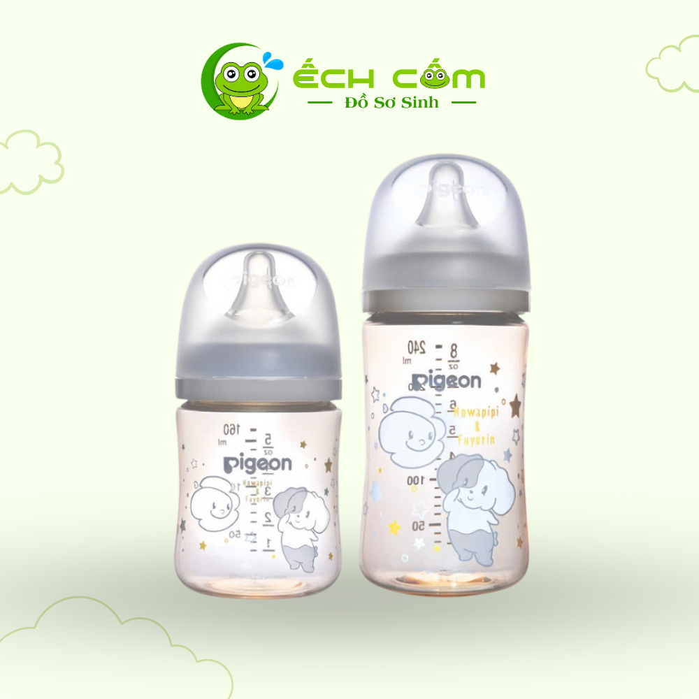 Bình Sữa Pigeon PPSU HOWAPIPI  WN3 160ml  Xám
