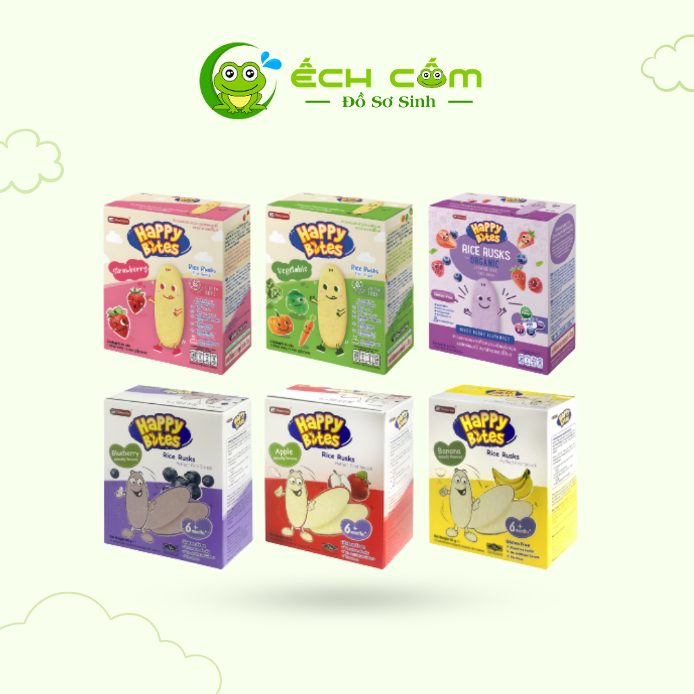 Bánh gạo Organic vị quả mọng hỗn hợp hiệu Happy Bites 42g