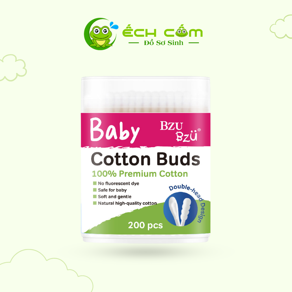 BZU BZU Cotton Buds - 200's/ Tăm Bông BZU BZU - 200 cái