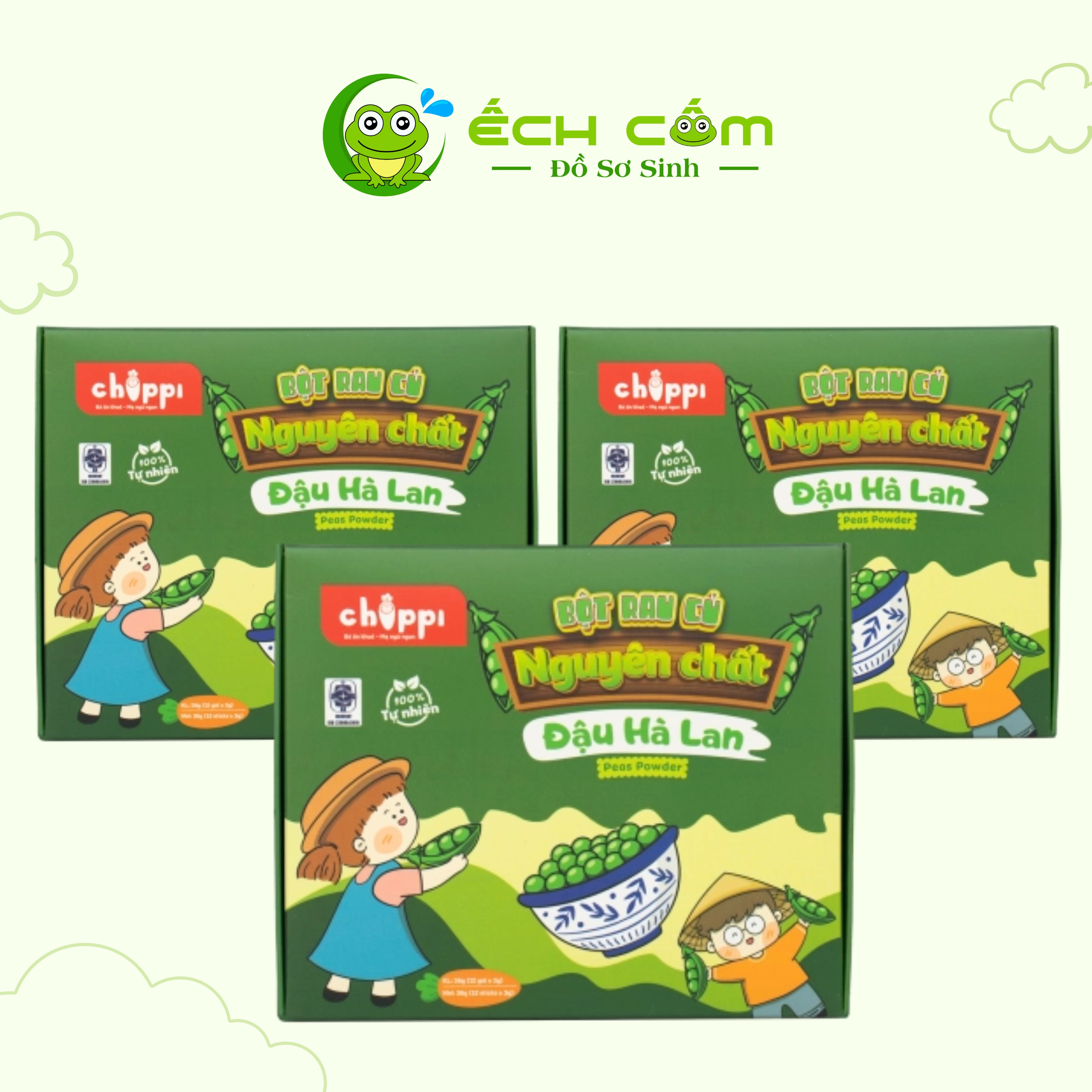 Bột rau củ nguyên chất Chippi vị đậu hà lan