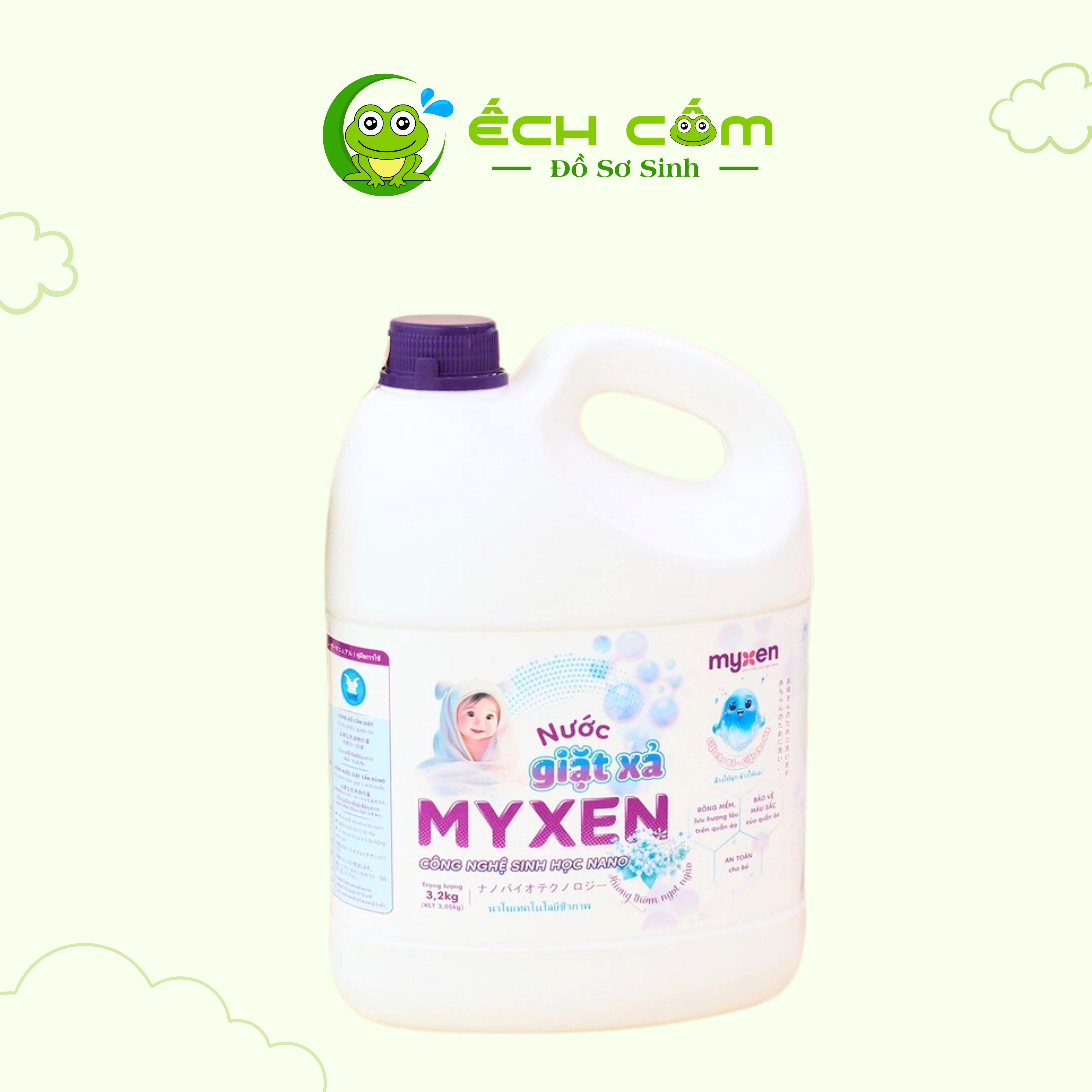 Nước giặt xả Myxen 3.2kg tím