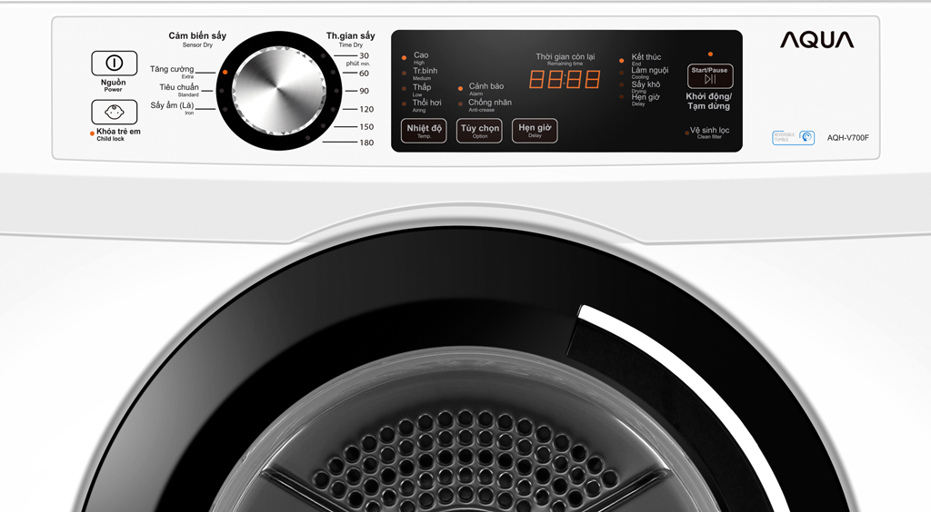 Máy sấy thông hơi Aqua 7 kg AQH-V700FW