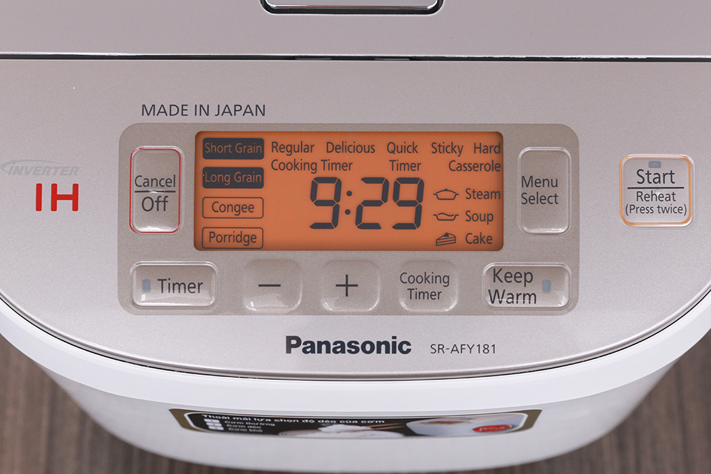 Nồi cơm điện Panasonic SR-AFY181WRA 1.8 lít - Chính hãng