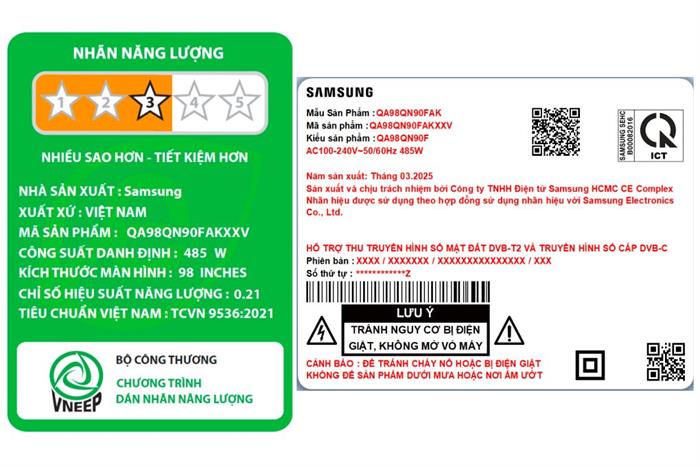 NEO QLED Mini LED Tivi 4K Samsung 98 inch QA98QN90F