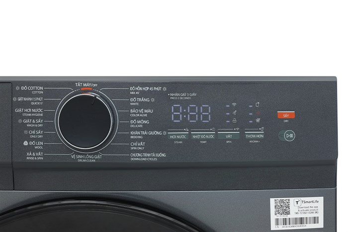 Máy giặt sấy Toshiba Inverter giặt 10.5 kg – sấy 7 kg TWD-T21BU115UWV(MG)