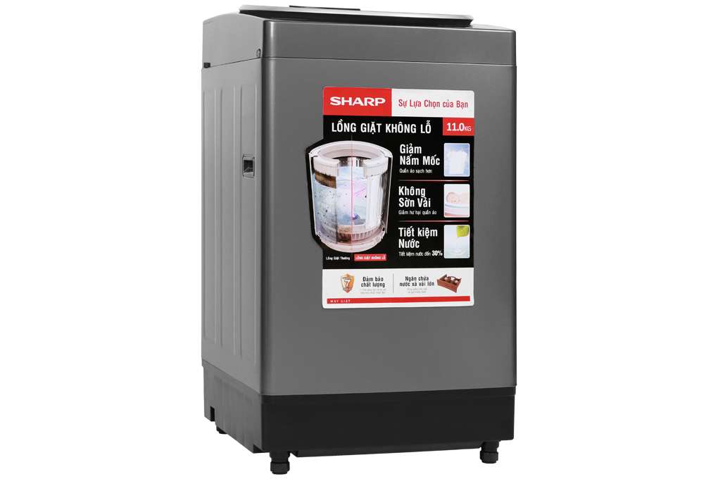 Máy giặt Sharp ES-W110HV-H lồng đứng 11 kg - Chính hãng