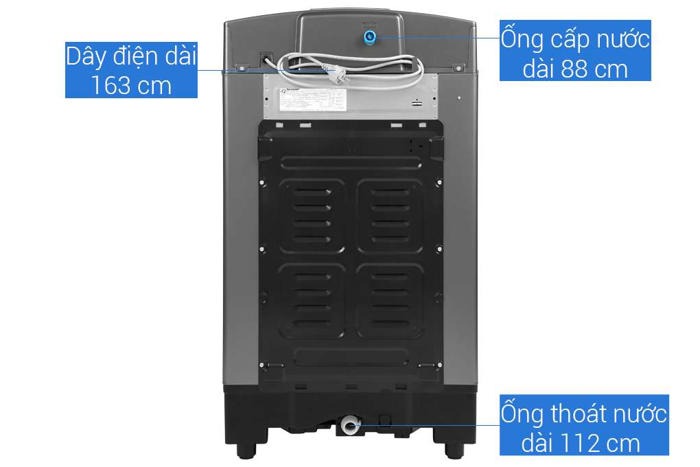 Máy giặt Sharp ES-W110HV-H lồng đứng 11 kg - Chính hãng