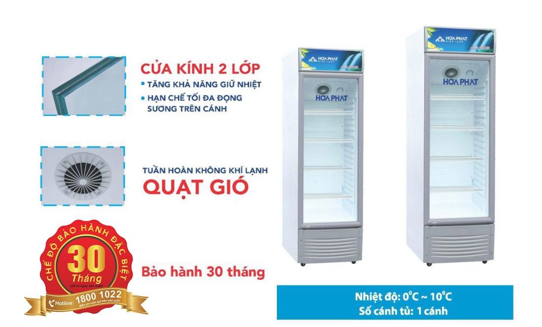 Tủ mát Hòa Phát HSC 600F1R1 1 cánh