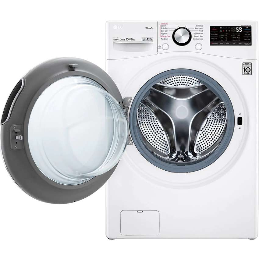 Máy giặt sấy LG F2515RTGW Inverter 15kg/8kg - Chính hãng