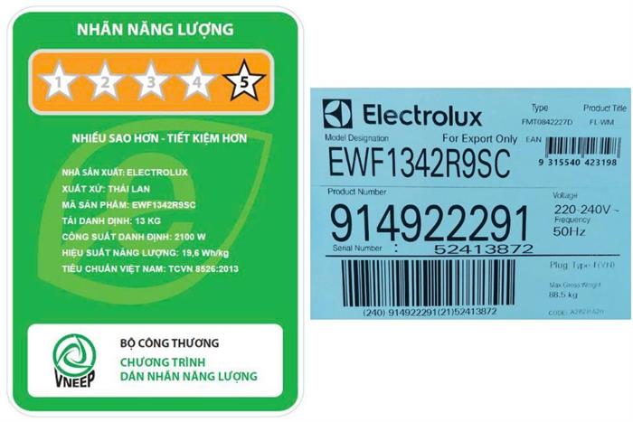 Máy giặt Electrolux UltimateCare 900 Inverter 13 kg EWF1342R9SC