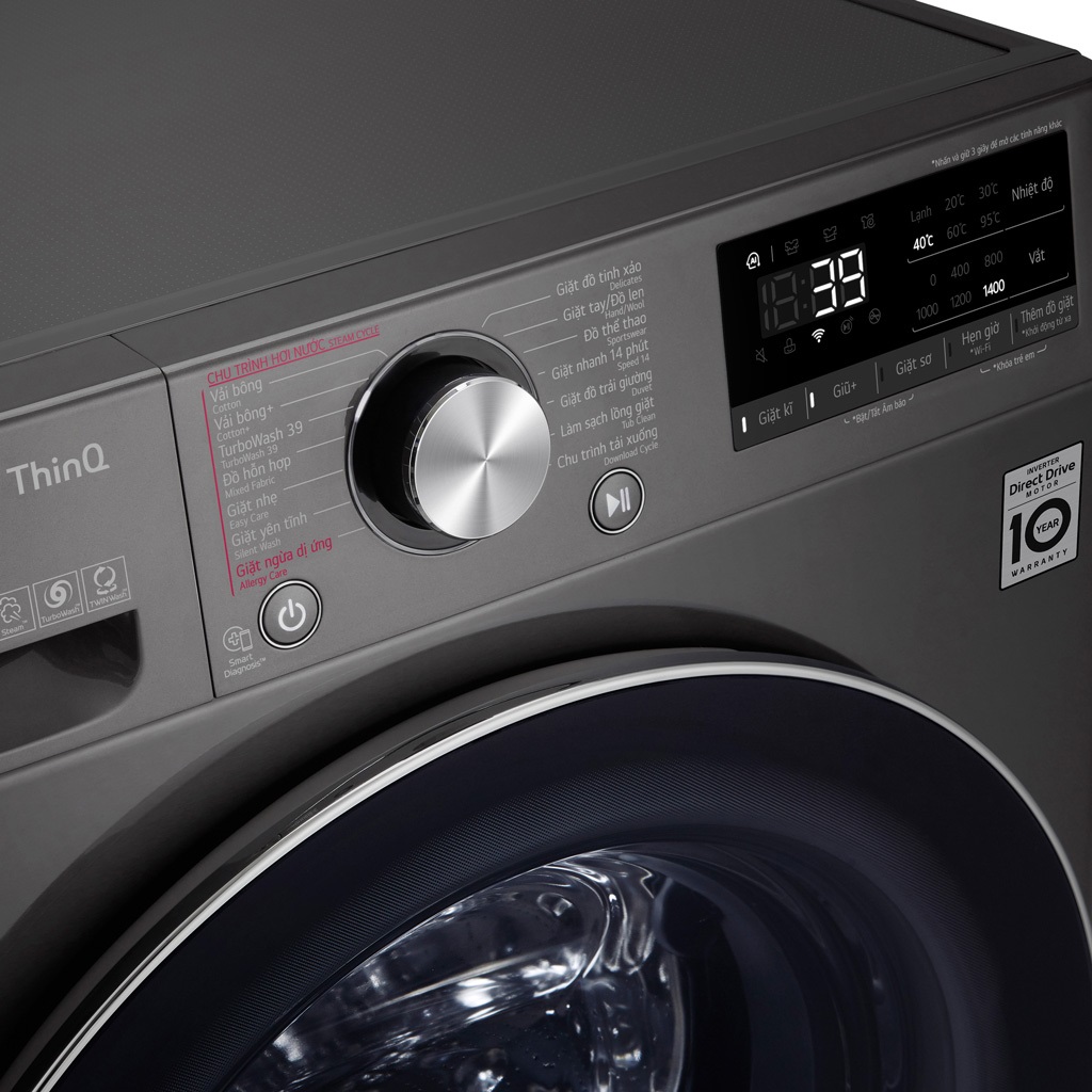 Máy giặt LG Inverter 10kg FV1410S3B - Chính hãng