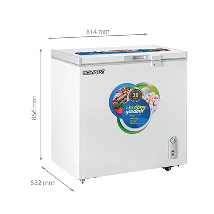 Tủ đông Hòa Phát 162 lít 1 ngăn HCF 336S1Đ1 - Dàn đồng