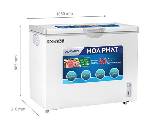 Tủ đông Hòa Phát 252 lít 1 ngăn HCF 516S1N1 - Dàn nhôm