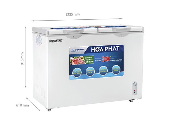Tủ đông Hòa Phát 254 lít 2 ngăn HCF 606S2N2 - Dàn nhôm