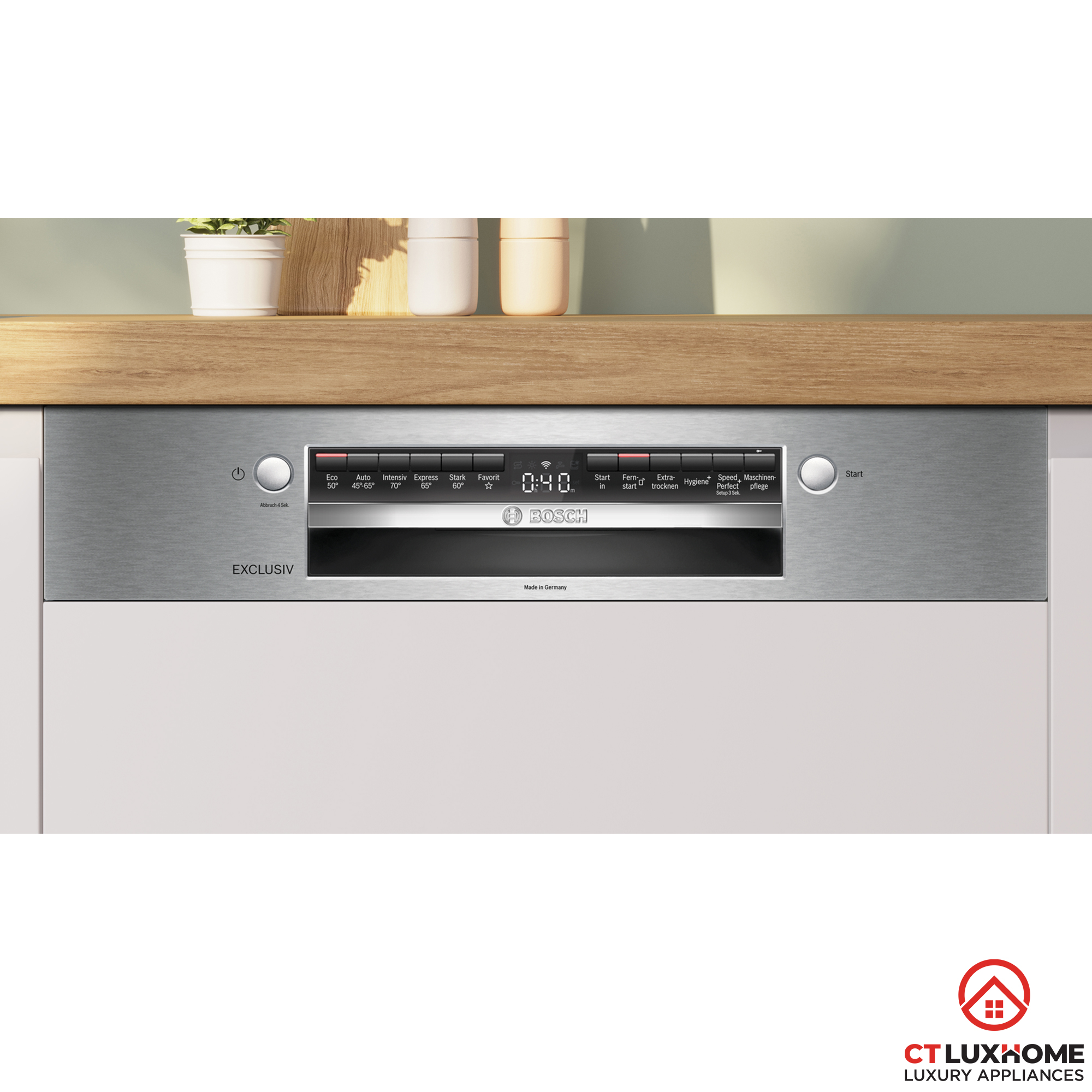 MÁY RỬA BÁT BÁN ÂM BOSCH SMI4EBS00D SERIE 4 SẤY TĂNG CƯỜNG