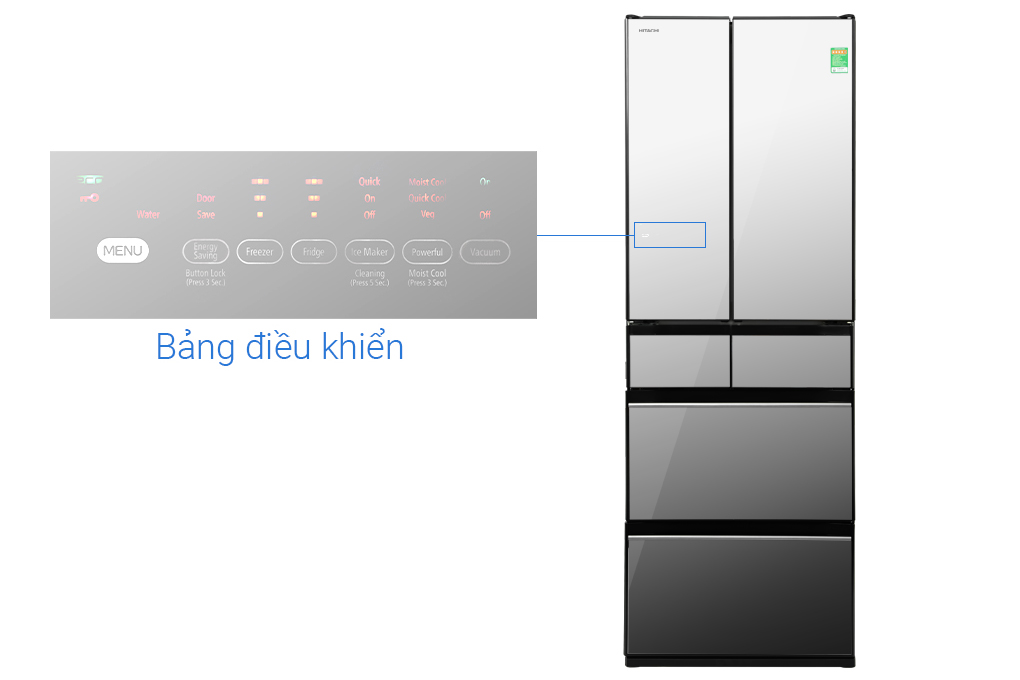 Tủ lạnh Hitachi Inverter 540 lít R-HW540RV (X) - Chính hãng