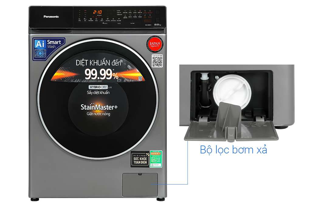Máy giặt Panasonic Inverter 9.5 Kg NA-V95FC1LVT - Chính hãng