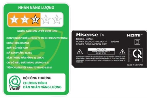 Smart Tivi Hisense FHD 43 inch 43A5S
