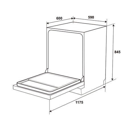 Máy rửa bát độc lập Hafele HDW-F6072B
