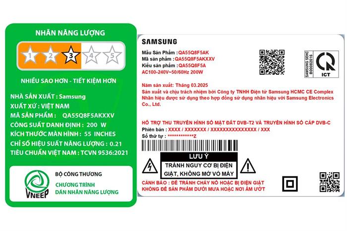 Smart Tivi QLED Samsung AI 4K 55 inch QA55Q8F5 [ 55Q8F5 ]