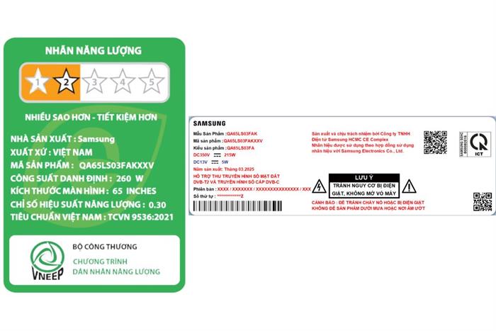 Smart Tivi Khung Tranh The Frame QLED Samsung AI 4K 65 inch QA65LS03F