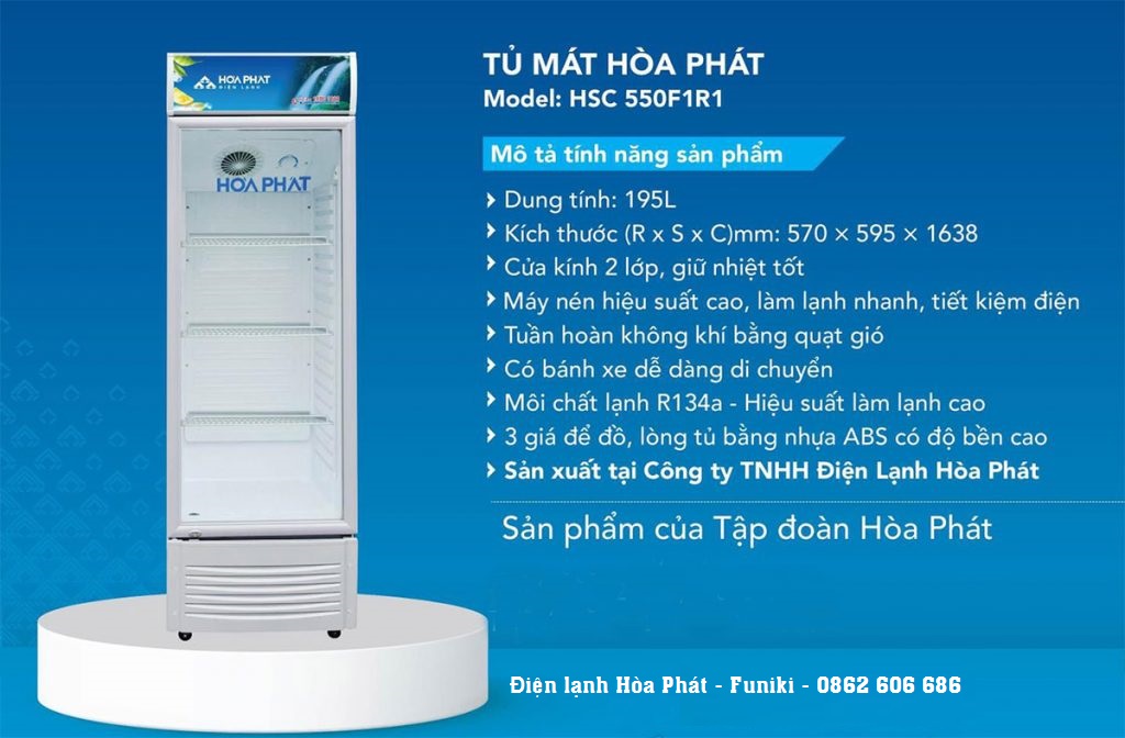 Tủ mát Hòa Phát HSC 550F1R1
