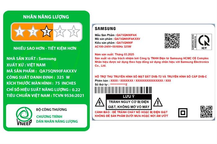 Smart Tivi Neo QLED Samsung AI 4K 75 inch QA75QN90F [ 75QN90FA ]