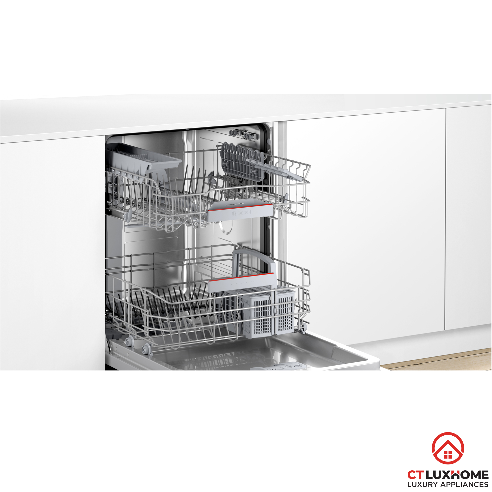 MÁY RỬA BÁT BÁN ÂM BOSCH SMI4EBS00D SERIE 4 SẤY TĂNG CƯỜNG