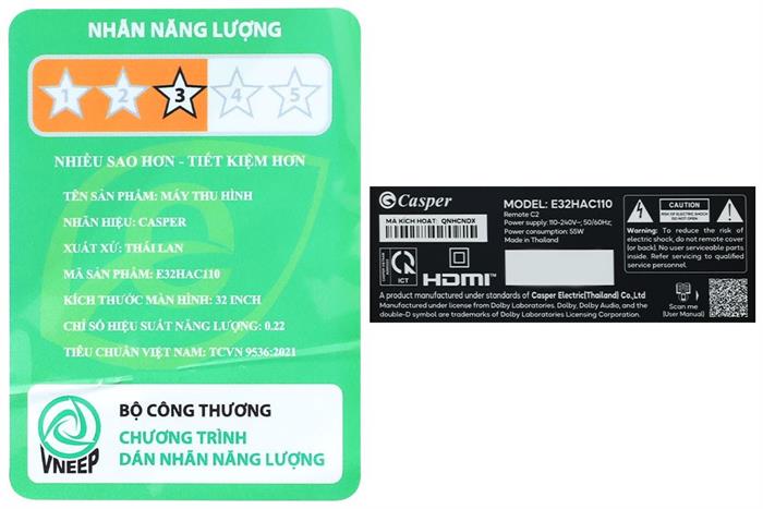 Android Tivi Casper 32 inch E32HAC110