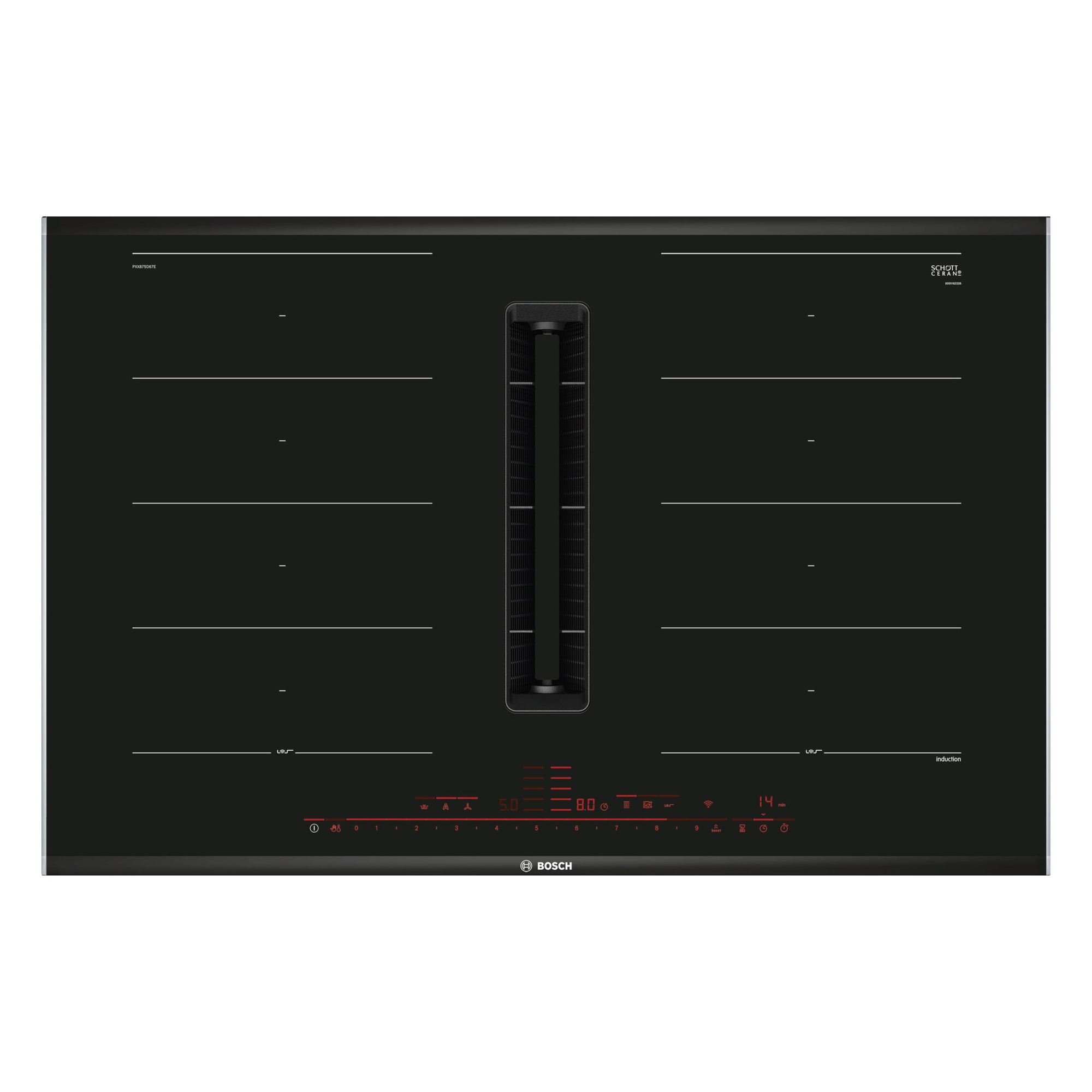 BẾP TỪ BOSCH SERIE 8 PXX875D67E ĐA ĐIỂM 4 VÙNG NẤU - TÍCH HỢP HÚT MÙI